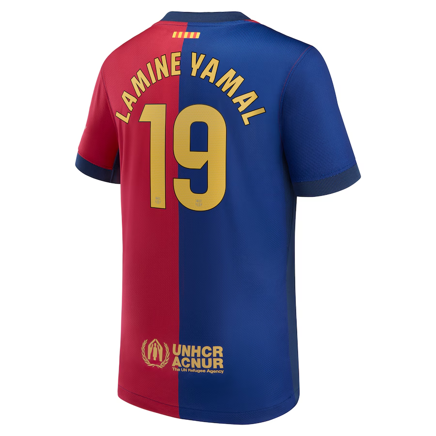 Lamine Yamal Nike Barcelona Youth Home Jersey 2024 25