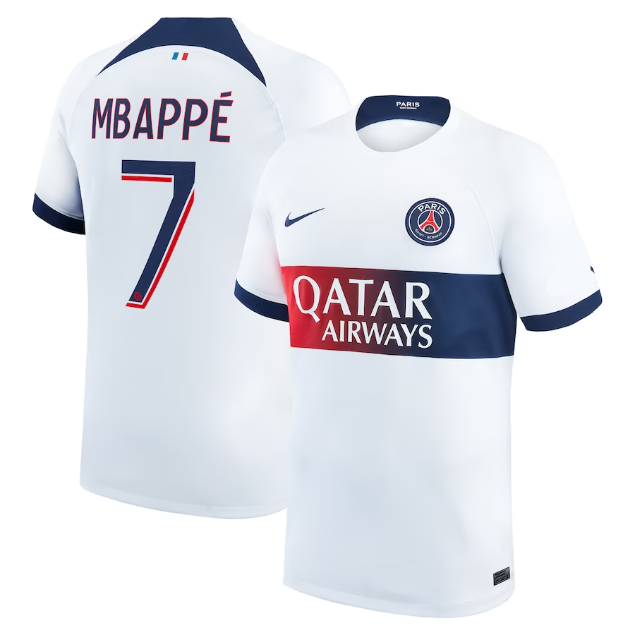 Kylian Mbappe Paris Saint Germain Away Jersey 202324 Eurosport Soccer Stores