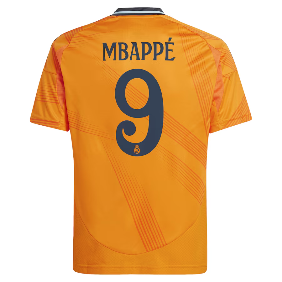 Kylian Mbappe adidas Real Madrid Youth Away Jersey 2024 25 Eurosport Soccer Stores