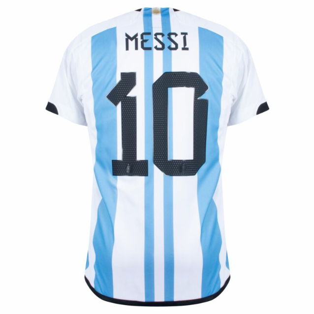 Lionel Messi Argentina Home Jersey World Cup 2022 – Eurosport Soccer Stores