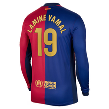 Load image into Gallery viewer, Lamine Yamal Nike Barcelona Home Long Sleeve Jersey 2024/25
