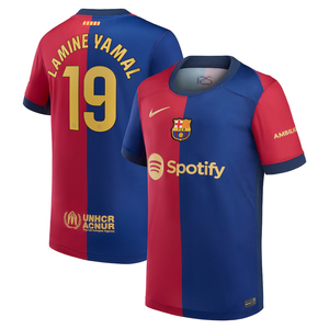 Lamine Yamal Nike Barcelona Youth Home Jersey 2024/25