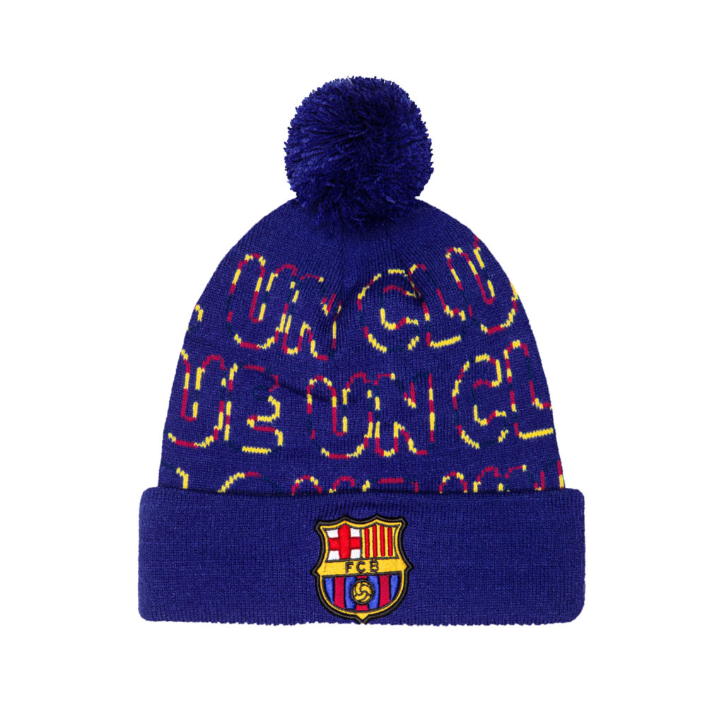 Barcelona Fan Ink Pom Beanie