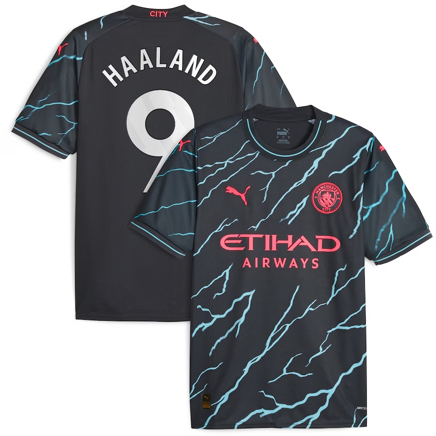 Erling Haaland Manchester City Third Jersey 2023/24 – Eurosport Soccer ...