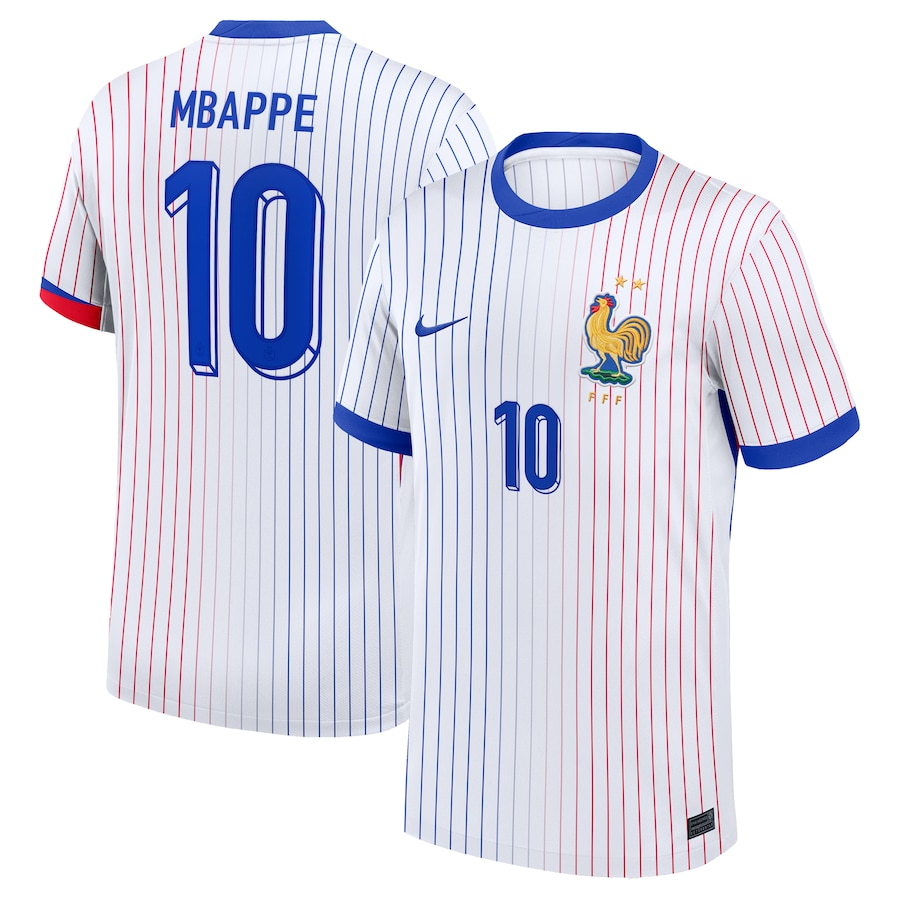 Kylian Mbappe Nike France Away Jersey Euro 2024