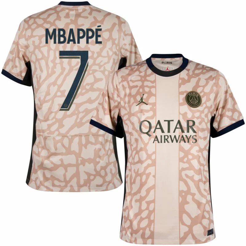 Kylian Mbappe Paris Saint-Germain PSG Fourth Jersey 2023/24