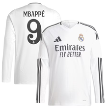 Load image into Gallery viewer, Kylian Mbappe Real Madrid Home Long Sleeve Jersey 2024/25
