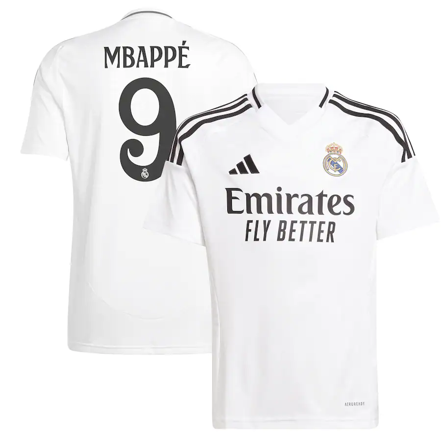 Kylian Mbappe Real Madrid Youth Home Jersey 2024/25