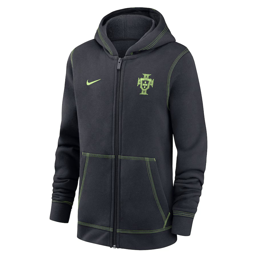 Nike Portugal Youth Full-Zip Hoodie 2024