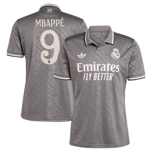 Kylian Mbappe adidas Real Madrid Third Jersey 2024/25