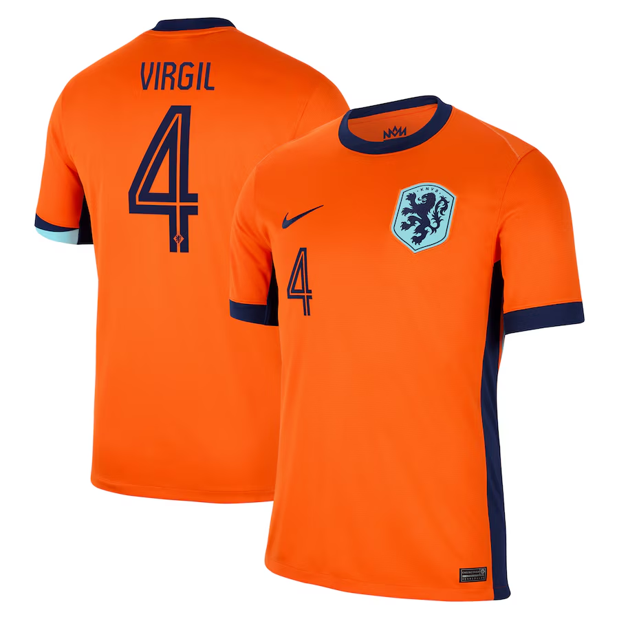 Virgil van Dijk Nike Netherlands Home Jersey 2024