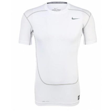 Nike Pro Compression SS Top - White