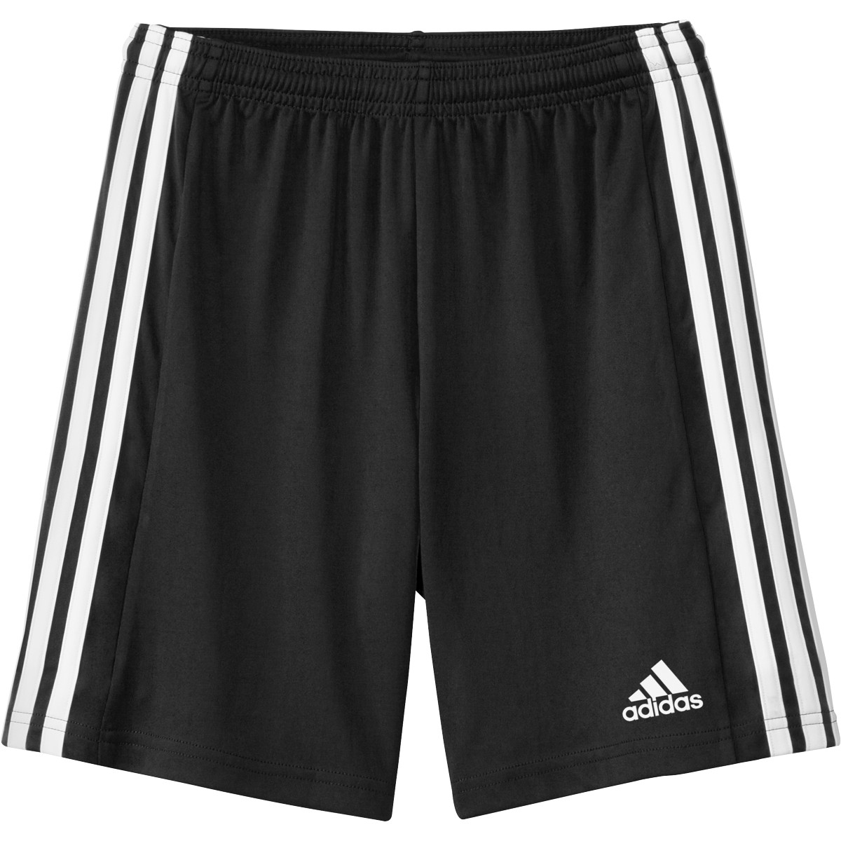 Black nike soccer shorts with white stripe best sale