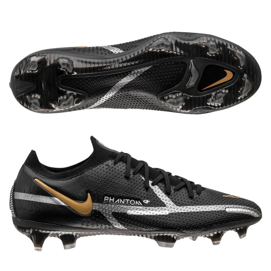 Nike Phantom GT2 Elite FG Cleats Black Gold Eurosport Soccer Stores